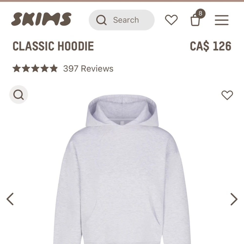 Skims classic hoodie